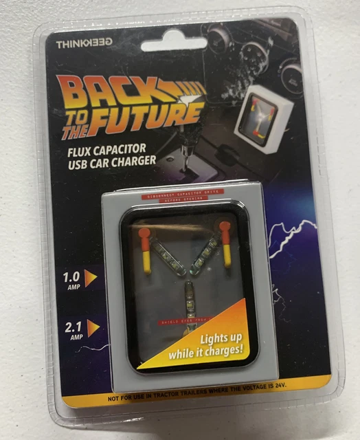 BACK TO THE Future FLUX CAPACITOR USB Car Charger ThinkGeek NEW!! RARE