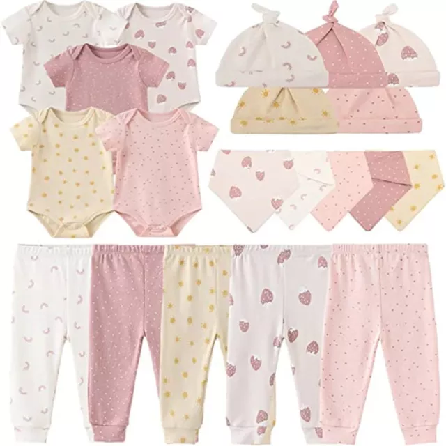 Unisex Baby Girl Clothes Sets Bodysuits+Pants+Hats+Gloves/Bibs Baby Boy Clothes 2