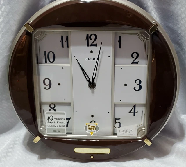 SEIKO melodies in motion QXM279BRH 訳あり品 SEIKO QXM279BRH MELODIES In Motion Wall Clock Plays 6- Hi-Fi
