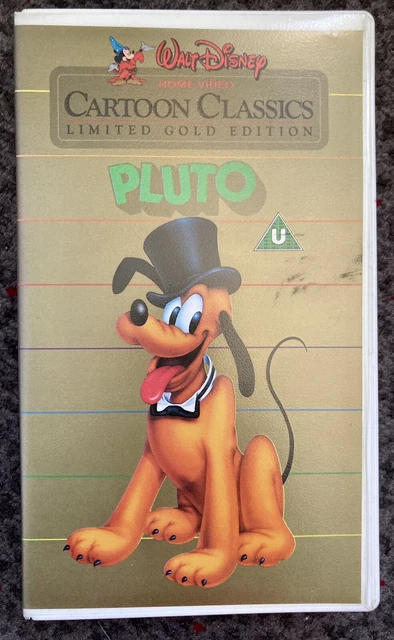 Vintage Rare Walt Disney VHS - Cartoon Classics Limited Gold Edition - Pluto