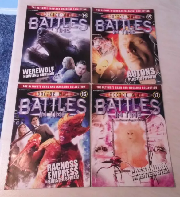 Dr Doctor Who Battles in Time SET OF FOUR MAGAZINES Numbers 14 15 16 & 17 - RARE