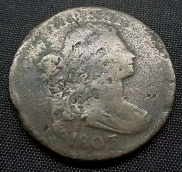 1803 Draped Bust Large One Cent 1c Coin - B361