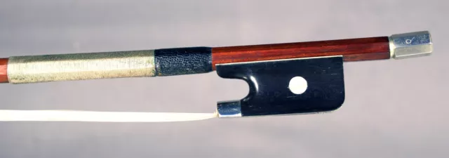 A fine French certified violin bow by Marc Laberte, c. 1950, VERY NICE! 3