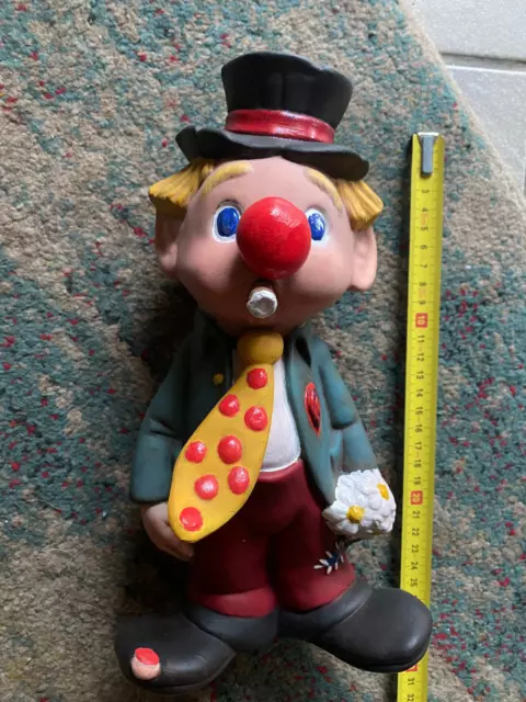 Clown Figur HANDARBEIT-Unikat selten / alt Höhe: ca. 28cm Keramik dummer August