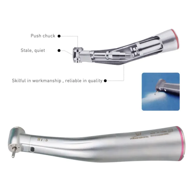 Dentaire 1:5 Increasing LED Fiber Optic Contre Angle Handpiece fit NSK