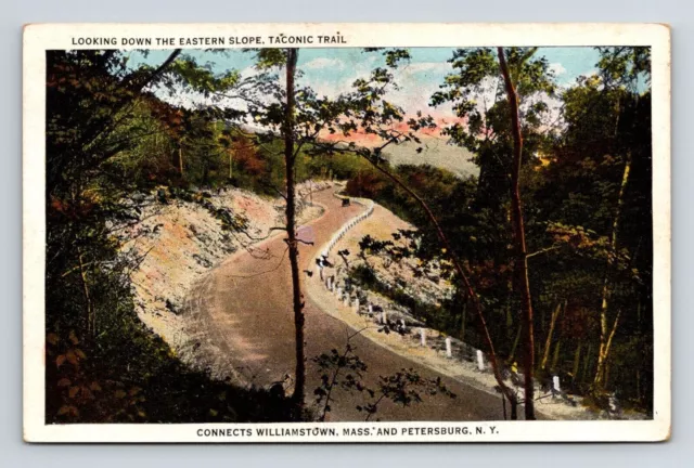 Eastern Slope View Taconic Trail Williamstown Massachusetts Petersburg Postcard