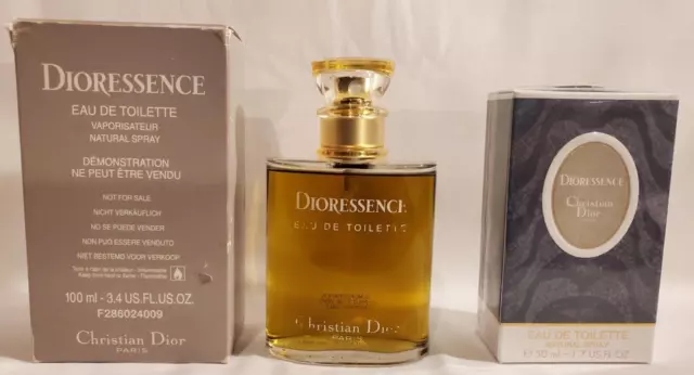 2 Vintage CHRISTIAN DIOR DIORESSENCE perfume HUGE 3.4oz+1.7oz RARE*FREE SHIPPING