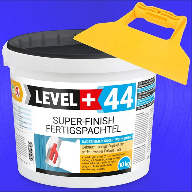 Super Finish Spachtel Masse Fertig 10kg Glätt Q4 mit Kunststoffspachtel RM44