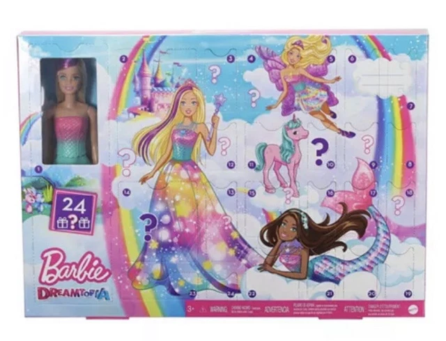 Barbie Dreamtopia Fairytale Advent Calendar with Barbie Gifts for 24 Days