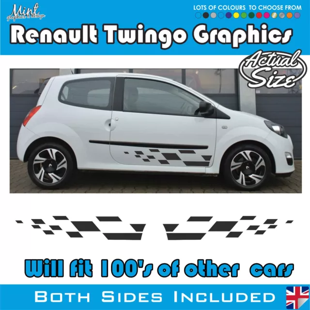 Renault Twingo SIDE Stripes Cup Decals Stickers Graphics FREE P&P 006