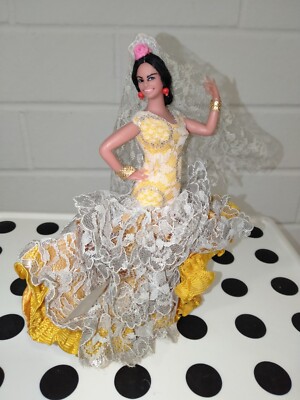 Vintage Spanish Marin Flamenco Dancer Doll