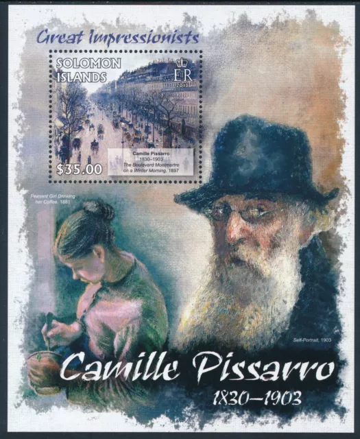 2013 Solomon Islands Camille Pissarro Mini Sheet ($35) Fine Mint Mnh