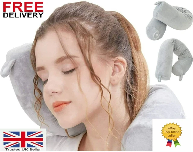 Twist Travel Pillow Luxury Memory Form Neck&Head Support For Airplane Train Car