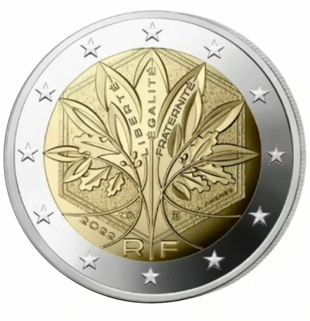 Piece 2 Euros Commemorative France 2022 Nouvelle Face