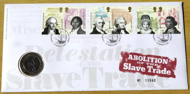 Royal Mail & Royal Mint Abolition Of The Slave Trade 2007 £2 Coin Cover