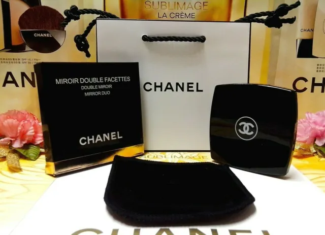 CHANEL BEAUTY COMPACT Miroir Double Facettes Mirror ✰☾ Box & Paper Gift Bag  ☽✰ $25.27 - PicClick