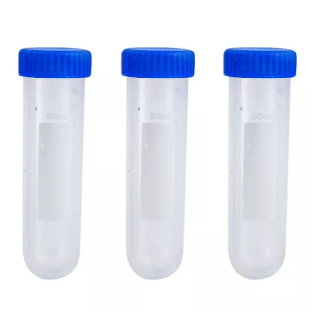 3Pcs Clear 50ml Centrifuge Tubes Set with Graduated Scale Anti-leaking Screw