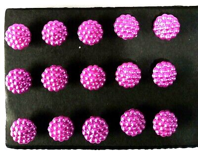PEARL PURPLE SEED Thumb TACKS - Set of 15 Handmade Decorative Push Pins
