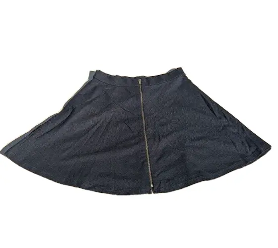 Topshop Black Zipper Skater Skirt Womens Size US4/UK8