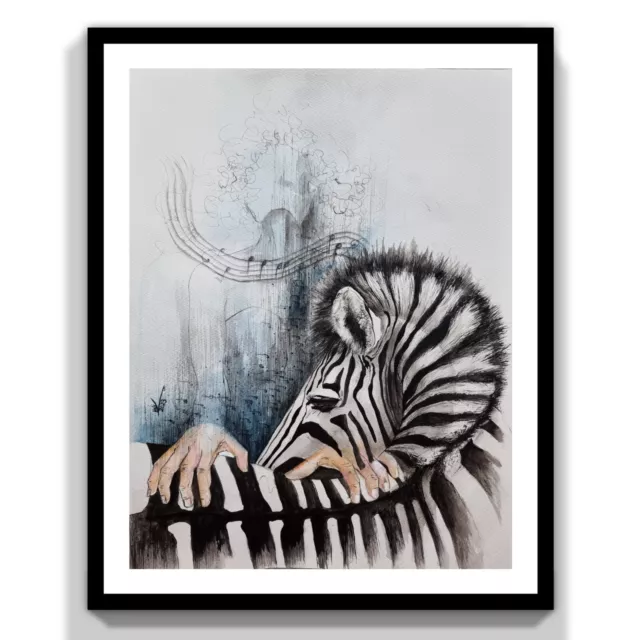 HeliVsART MALEREI Kunst Aquarell Original BILD Gemälde MODERN Unikat