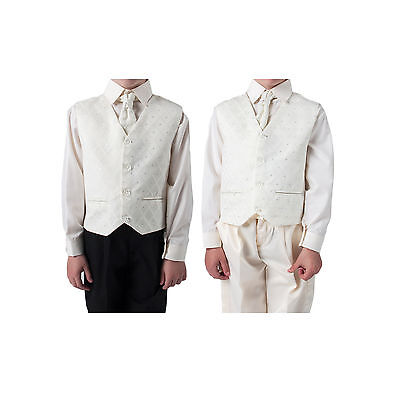 Boys Suits Cream 4 Piece Waistcoat Suit Wedding Pageboy Christening Outfit