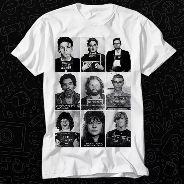 Celebrities Mugshot Rock Punk Pop Stars T Shirt 414