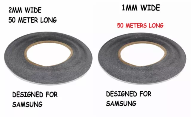 1mm and 2mm x 50 M Double Sided extremly strong Tape adhesive For LCD Glass