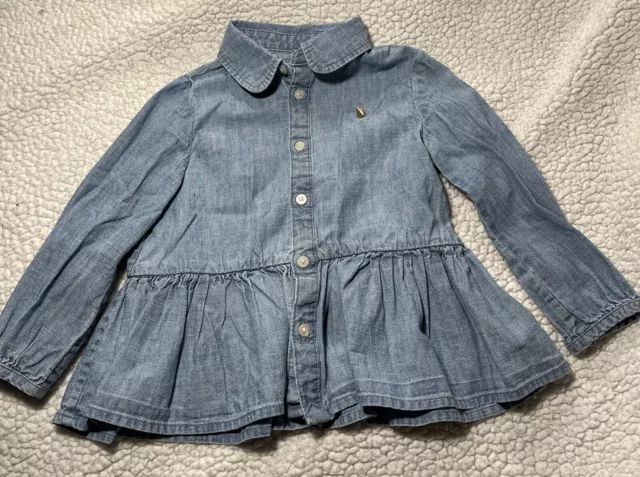 Ralph Lauren baby girl 18 months Denim Blouse