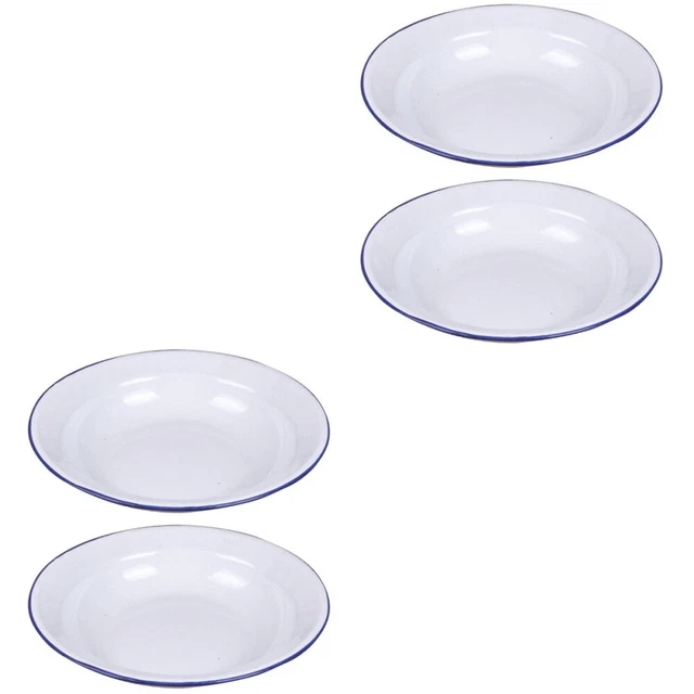 4 Pcs Enamel Soup Bowl Enamel Dish Japanese Ramen Bowls Fruit