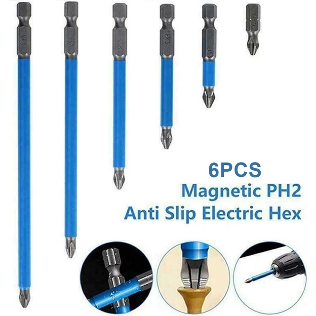 Pinza cacciavite di lunga durata kit 6 pz / set magnete antiscivolo PH2