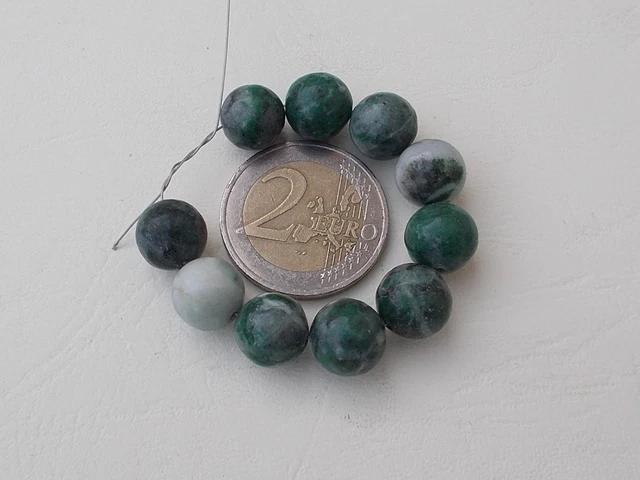 Fabrication bijoux - 10 perles semi-précieuses de 10 mm pierre naturelle