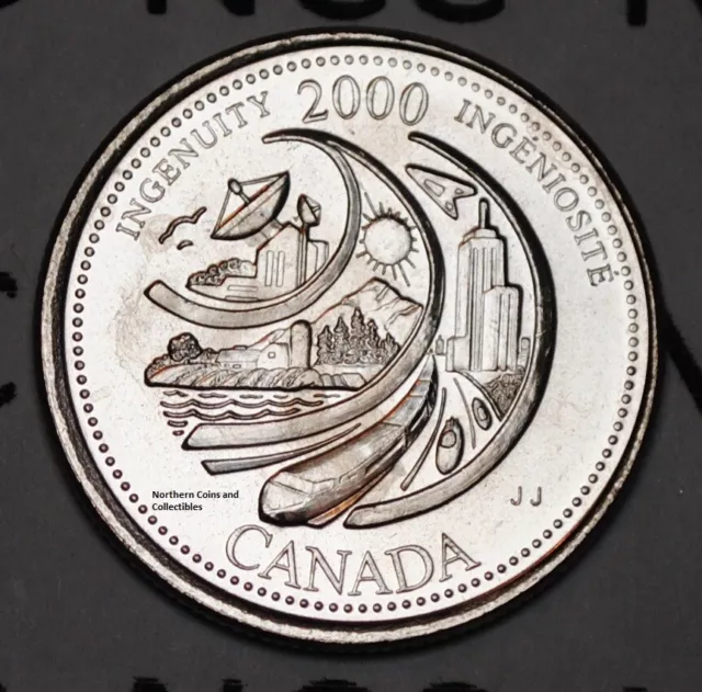 Canada 2000 February Ingenuity 25 cents UNC Millenium Series Canadian Quarter