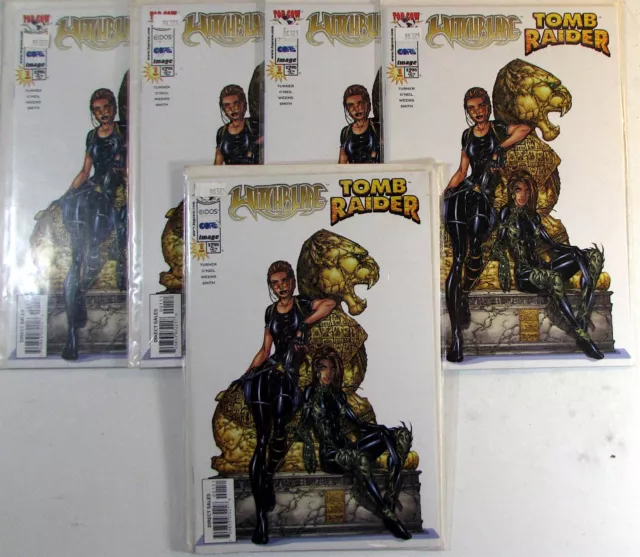 Witchblade/Tomb Raider Lot of 5 #1b x5 Image Comics (1998) 1st Print Comic Books