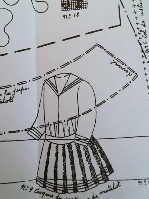 Patron Ancien Costume De Matelot Pour Poupée 45cm - Reproduction 1885 - La Poupée Modèle