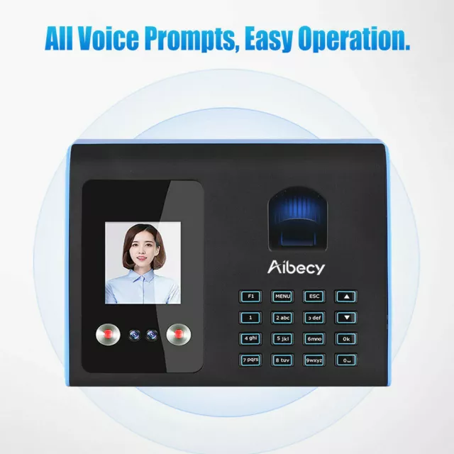 AIBECY Professional Face Fingerprint Recognition Machine Clock in out Attendance