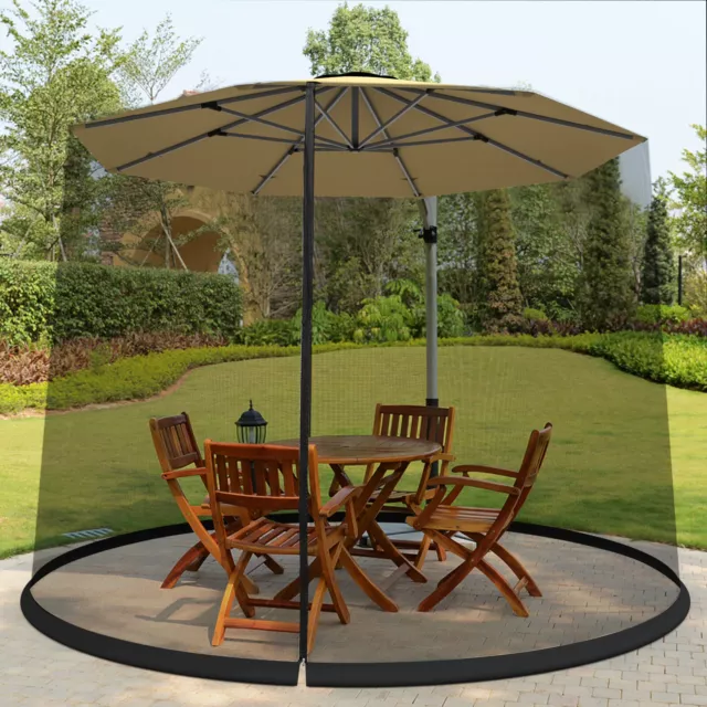 9/10ft Umbrella Table Screen Cover Outdoor Patio Mosquito Bug Insect Netting