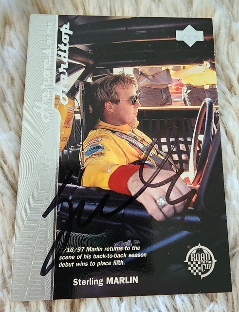 Sterling Marlin **Autographed** #4 Kodak Road To The Cup Upper Deck Card