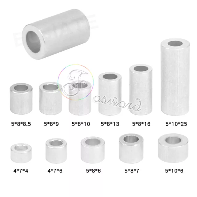 M4 M5 Spacer Sleeve 6010 Alu Standoff Spacers Collar Bushes For CR10 Bearing
