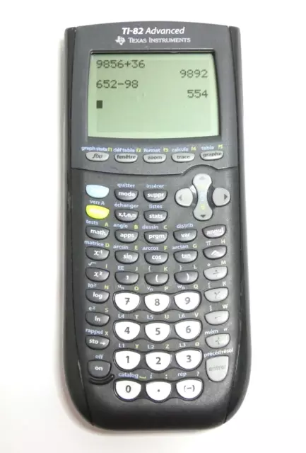 Calculatrice Ti 82 Advanced Noire Texas Instruments Graphique College & Lycee