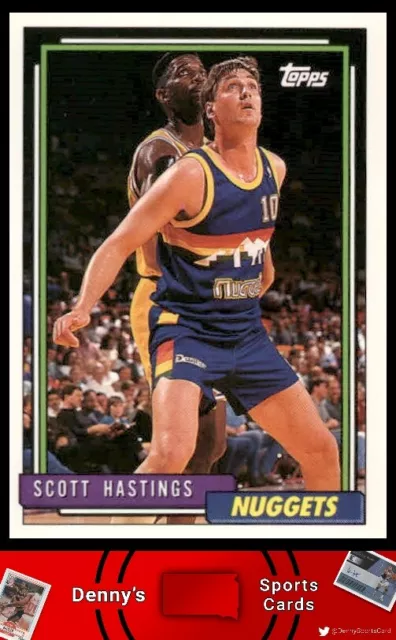 1992 Topps #50 Scott Hastings Denver Nuggets Basketball Card