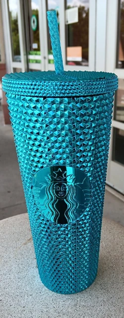 BRAND NEW STARBUCKS SUMMER 2023 TURQUOISE BLING 24oz FIRST LISTING ONE ONLY