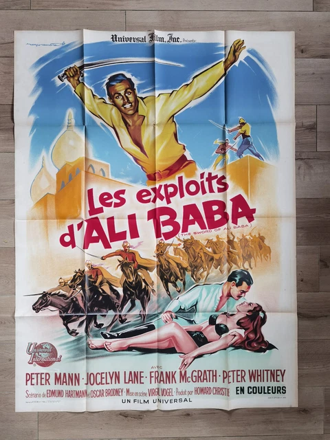 Affiche de cinema - Les Exploits d'Ali Baba 120x160- Soubie - 1965