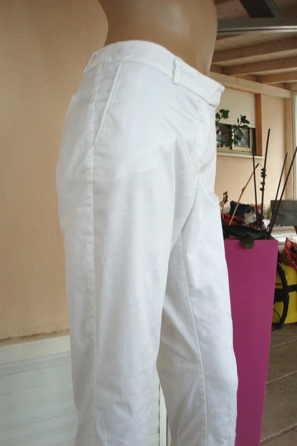 Pantalon Habillé Femme TOY G. Blanc - Taille 42 (US 10) - Porté 1 Fois - Très Bon état