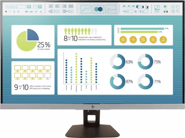 27" INCH HDMI HP EliteDisplay E273 FRAMELESS FULL HD 1920 x 1080 IPS LED MONITOR