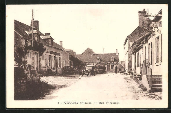 CPA Arbourse, Vue en Rue Principale