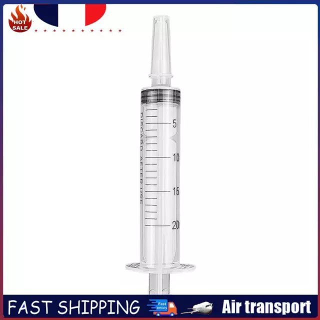 20ml Reusable Liquid Syringe for Animal Food Feeding Industrial Hydroponics FR