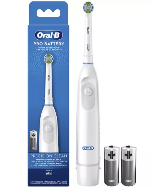Oral-B Precision Clean Bianco Spazzolino Elettrico A Batterie Removibili