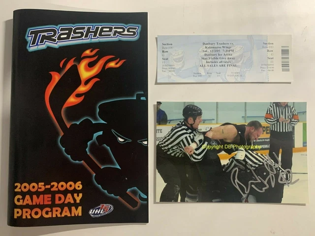 UHL Danbury Trashers Game Worn Hockey Jersey Enforcer Francis Belanger NHL AHL