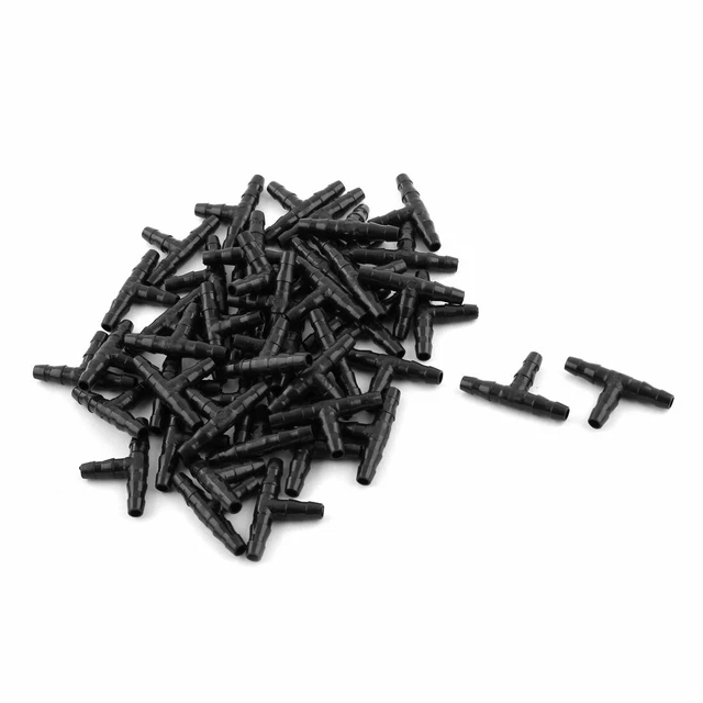 50 Pcs 6mm Tube Dia 3 Ways T Shape Airline Air Tubing Connectors for Aquarium