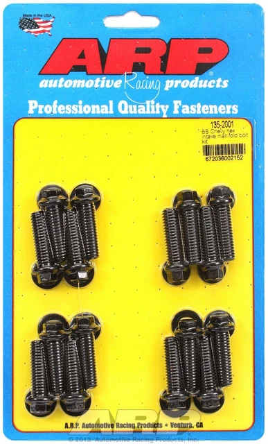 Arp Auto Racing    135 2001    Arp 1352001 Intake Manifold Bolt Kit, Black